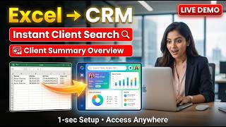 Customer Information Sheet in Excel | Free CRM Template with Dashboard &amp; Search | Live DEMO