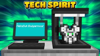 MEGA REACTOR & OP POWER ARMOUR! EP15 | Minecraft Tech Spirit [Modded Questing Skyblock]