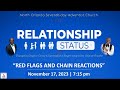 "Red Flags and Chain Reactions" ~ Dr. G. Carrol  ~ November 17, 2023