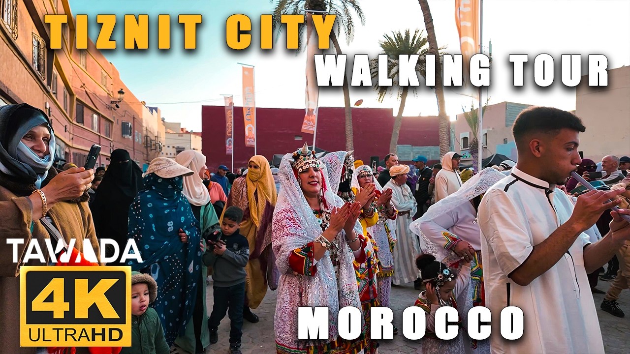 Tiznit city - 2975 ID YENNAYER walking tour  🇲🇦  Morocco 4K UHD