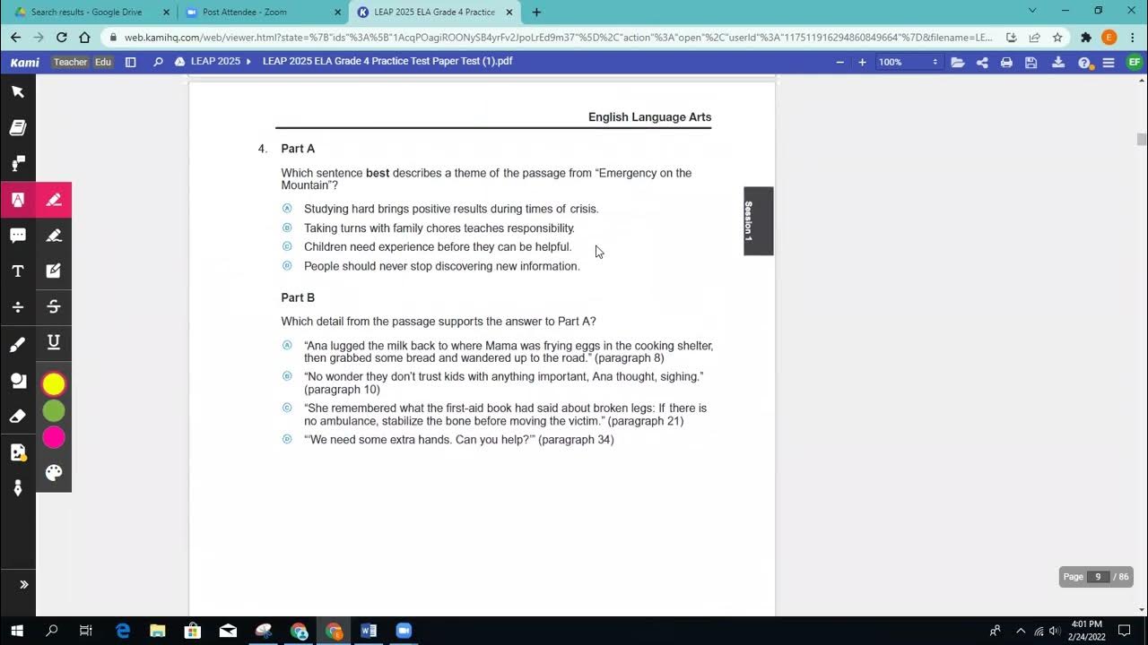 4th grade LEAP prep - YouTube