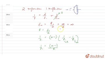 A planocovex lens is made of a material of refractive in `mu=1.5` The radius