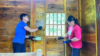 COI paints the entire interior of a beautiful wooden house and preserves the wood for a long time