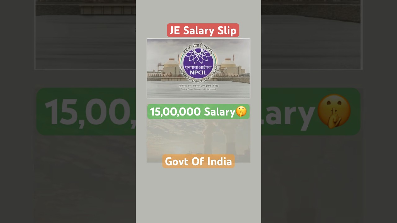 NPCIL Scientific Assistant / Junior Engineer Payslip 