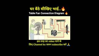 Table Fan Connection Diagram with Capacitor। #shorts #connection #electricalstudy2_0 #tablefan 