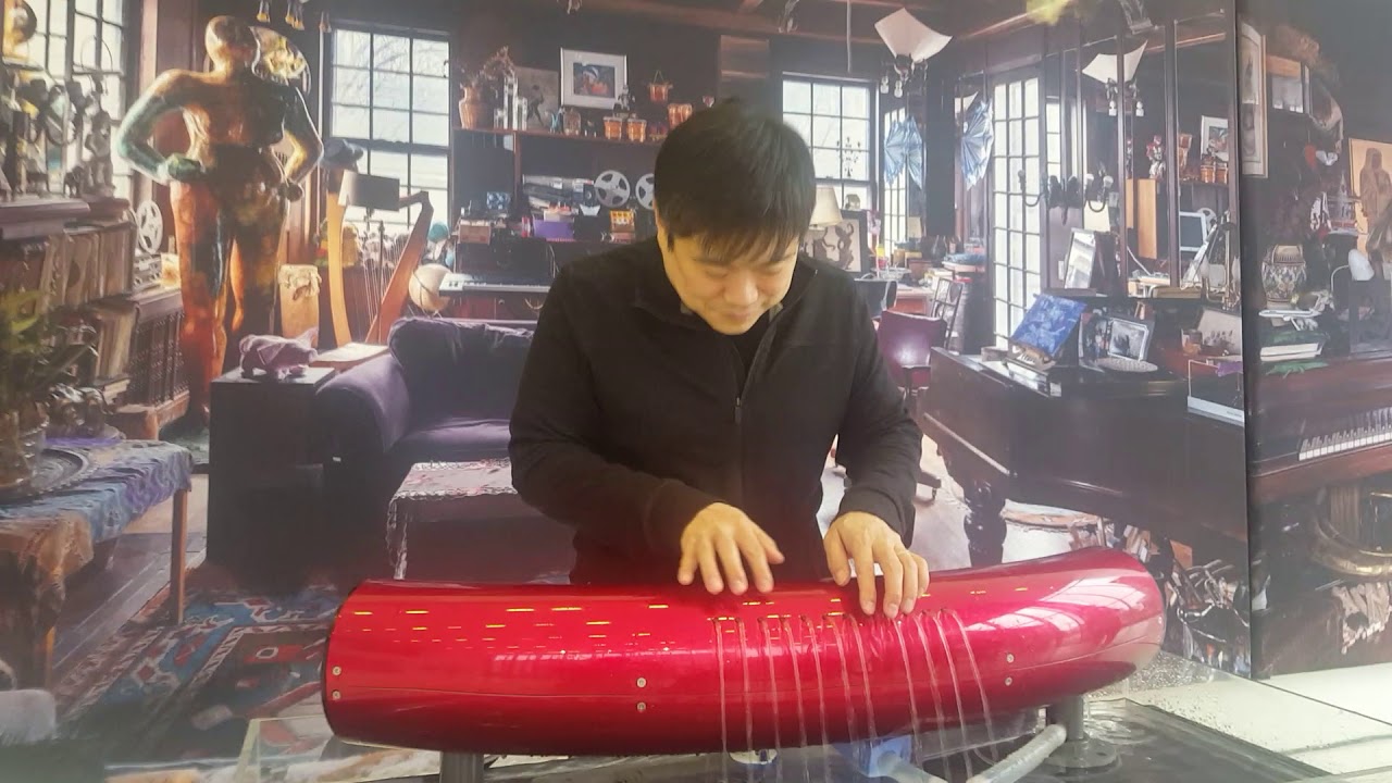 Joi Ito playing the Hydraulophone - MIT Media Lab