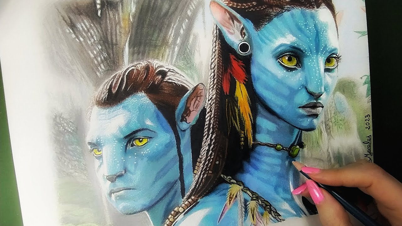 How to draw Avatar. Time lapse - Speed Drawing | Eva Artist - YouTube