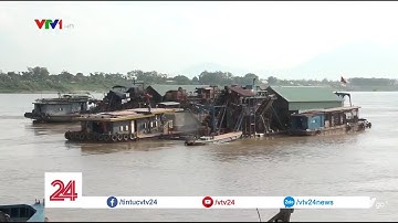 Đại công trường khai thác cát trái phép trên sông Hồng - Tin Tức VTV24