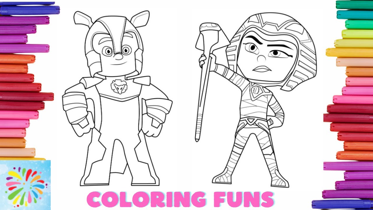 Coloring PJ Masks Armadylan and Pharaoh Boy | PJ Masks Coloring Pages ...