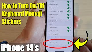 iPhone 14's/14 Pro Max: How to Turn On/Off Keyboard Memoji Stickers screenshot 3