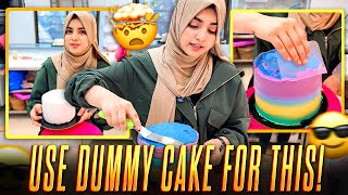 Beginner friendly tips on how to use dummy cake and it’s frosting