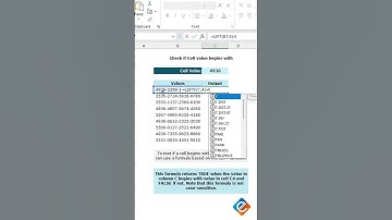 Validate Cell Start with LEFT and TRIM Functions in Excel #validation #left #trim #datanalytics