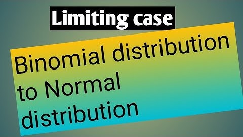 Limiting case// binomial distribution to Normal distribution// semester-2//important question.