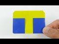 折り紙「Tポイントカード」作り方　Origami "T Point Card"