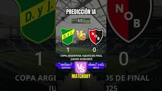PREDICCIÓN IA: COPA ARGENTINA 16AVOS DE FINAL // D Y J V/S NEWELL´S #anfa #conmebol #futbol #fútbol