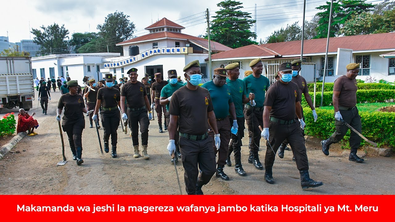 Makamanda wa jeshi la Magereza wafanya jambo Hospitali ya Mt. Meru