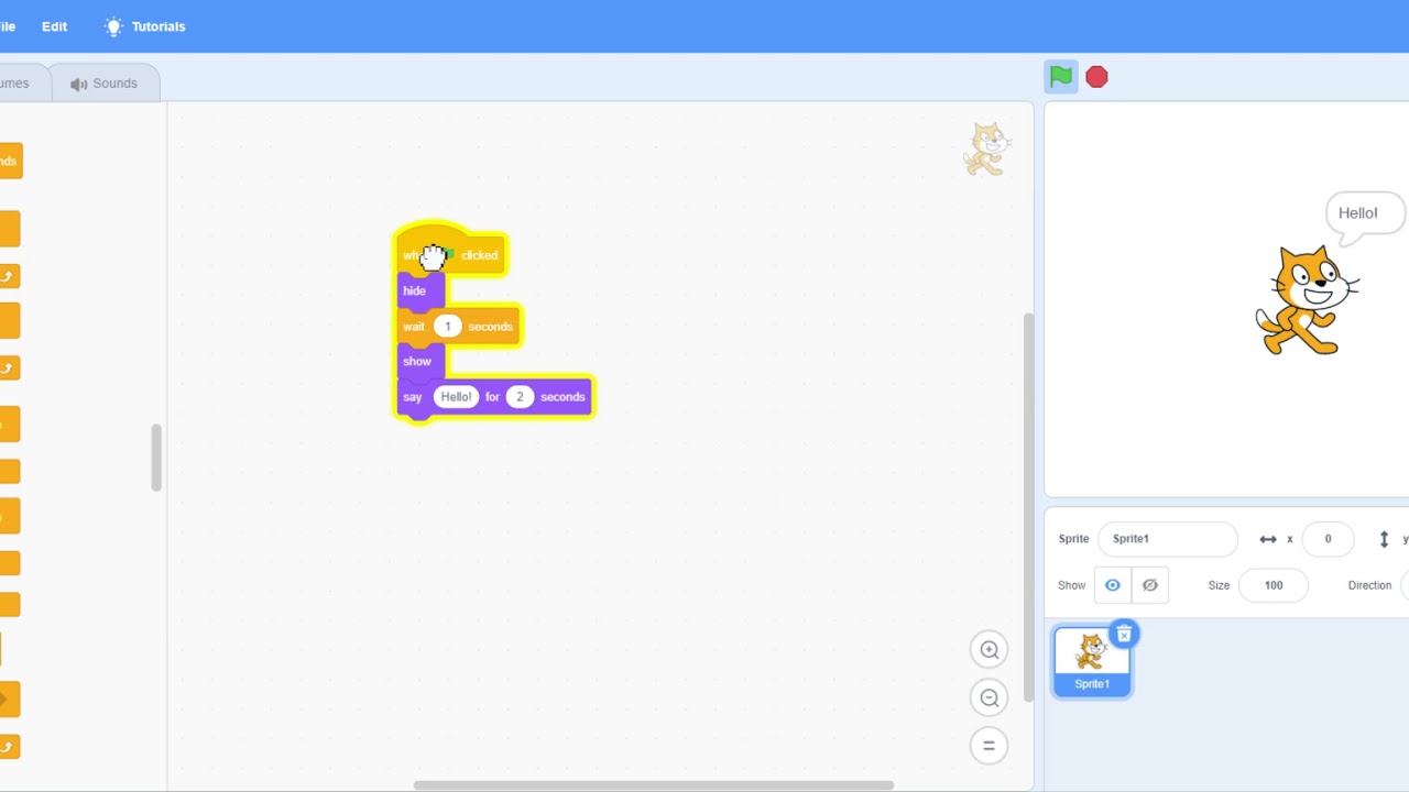 Hide and Show Block Scratch - YouTube