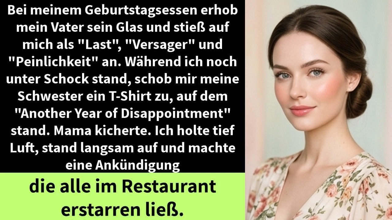 Geburtstags-Schock! 😱 Vater nennt mich vor allen Gästen eine „Last“... 🥂💔