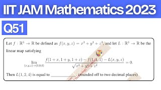 IIT JAM 2023 Mathematics Q51 | Differentiability & Linear Map