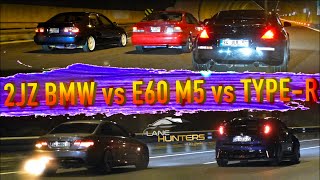 İstanbulda Olaylı Gece Yarışı Supra Motorlu Bmw E60 M5 Type-R Tts Fabia Rs Gti Honda Civic