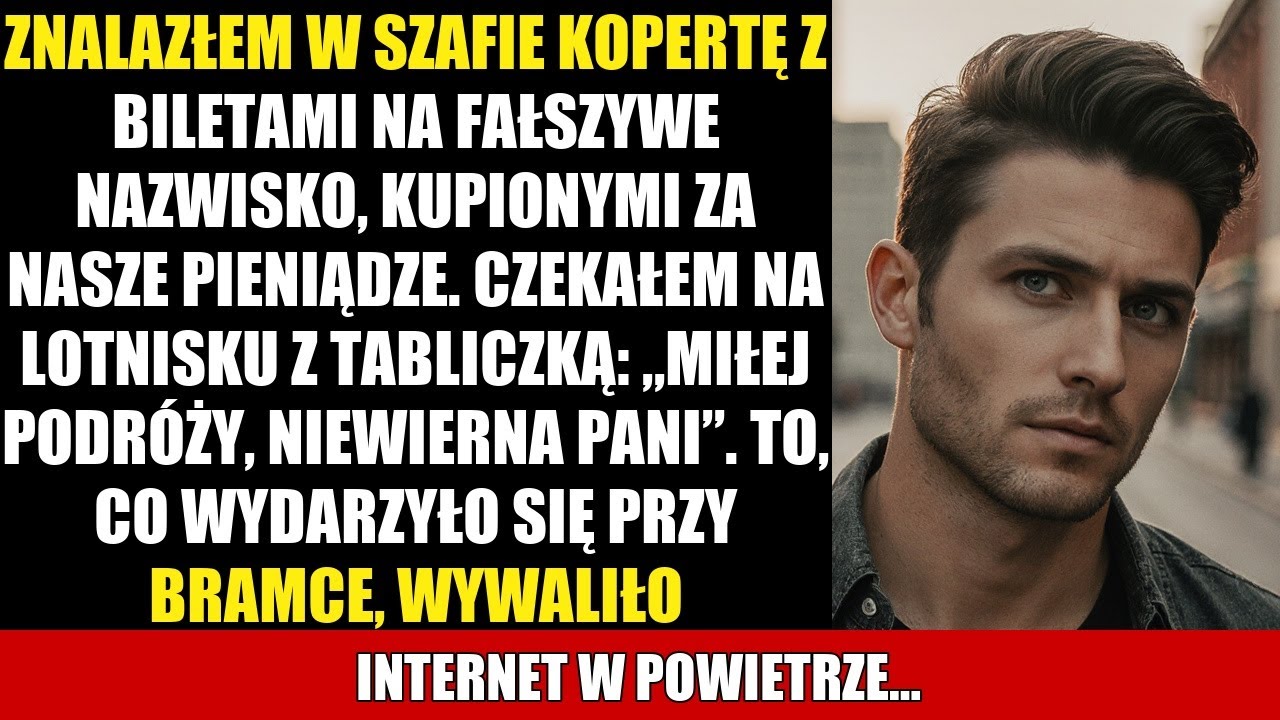 ZNALAZŁEM W SZAFIE KOPERTĘ Z BILETAMI NA FAŁSZYWE NAZWISKO, KUPIONYMI ZA NASZE PIENIĄDZE. CZEKAŁEM…