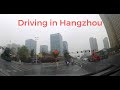Driving in Hangzhou, Zhejiang, China on January 5th, 2022.