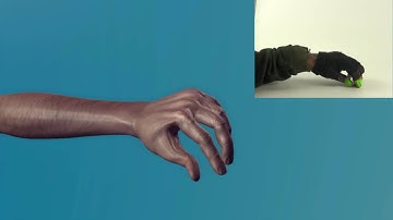15 sensor glove applied to a 3d character mesh in Unity