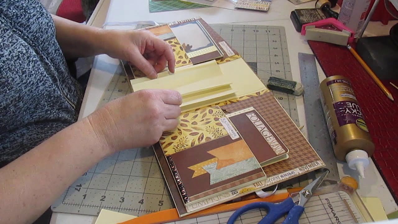 (francais) scrapbooking : Tuto #9 de 9 Album Automnal | La Reliure .