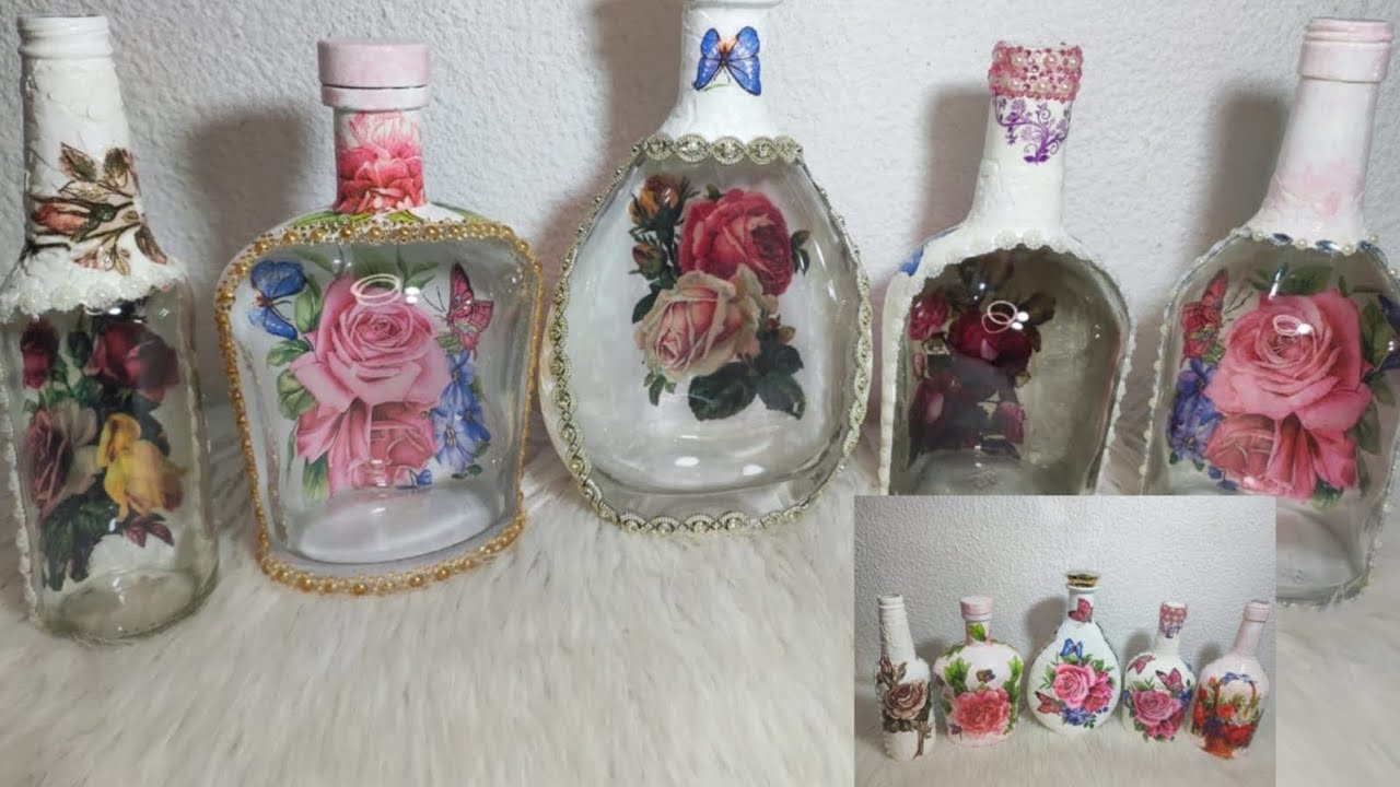 Botella técnica invertida con cáscara de huevo | manualidades | diy