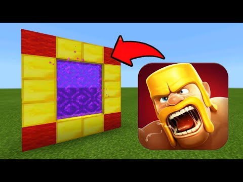 Minecraft Pe How To Make a Portal To The Clash of Clans Dimension - Mcpe Portal To Clash of Clans!!!