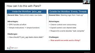 Parsl for Intelligent Workflows on Exascale HPC