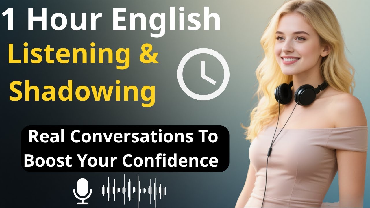1 Hour English Listening & Shadowing Practice | Real Conversations To ...