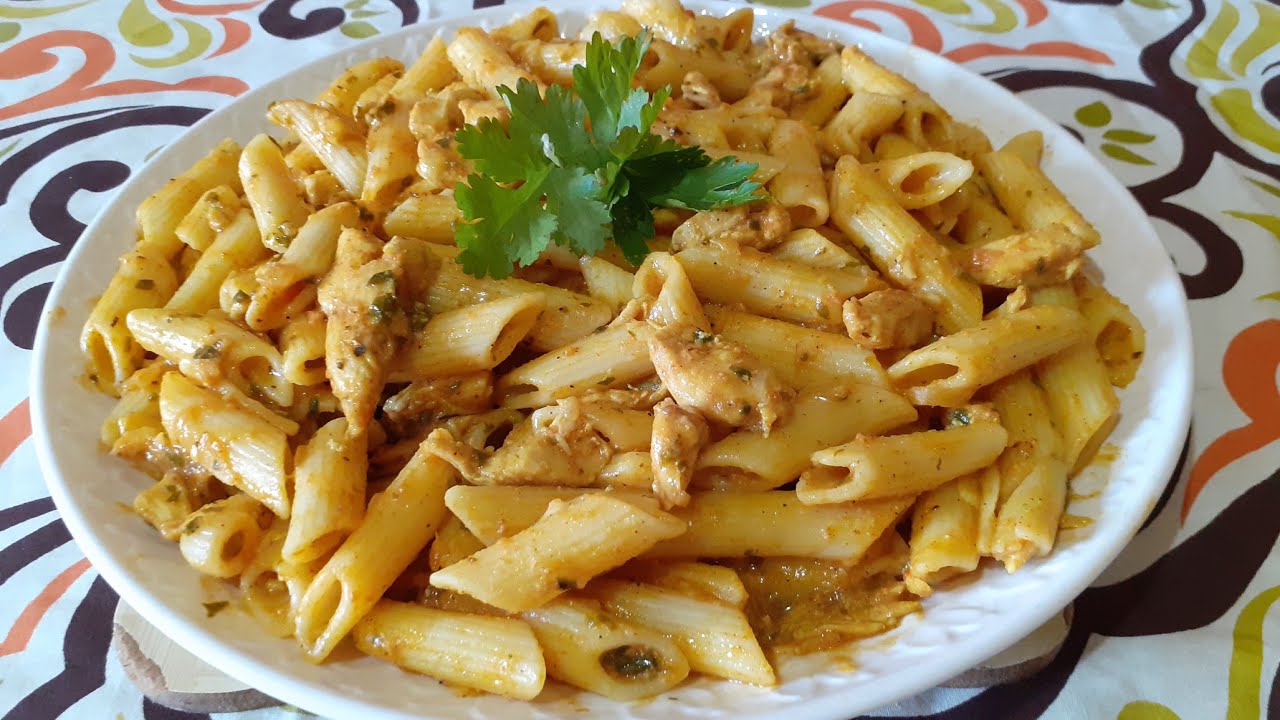 ليباط بالدجاج (المعكرونة) كوجبة عشاء بصلصة سهلة ورائعة 👌les pátes au poulet 😋