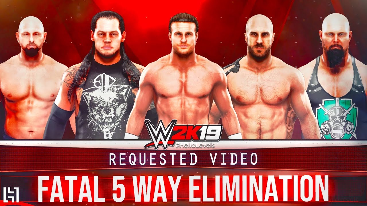 WWE 2K19 Fatal 5 Way ELIMINATION Match. Dolph Ziggler Cesaro Baron Corbin Luke Gallows Karl Anderson