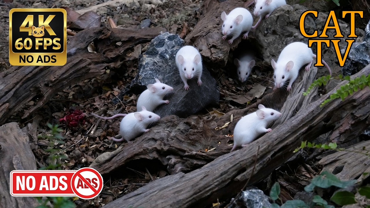 [NO ADS] CAT TV Cinema 🐭 The Central Lookout: White Mice Alpine Forest ...