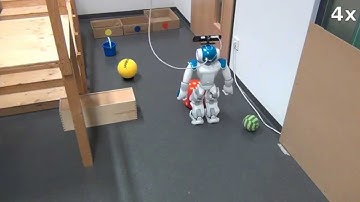 Nao humanoid cleans up a room autonomously