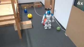Nao humanoid cleans up a room autonomously
