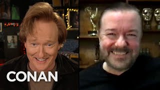 Ricky Gervais Isn’t Making Lockdown Easy For His Girlfriend | CONAN on TBS