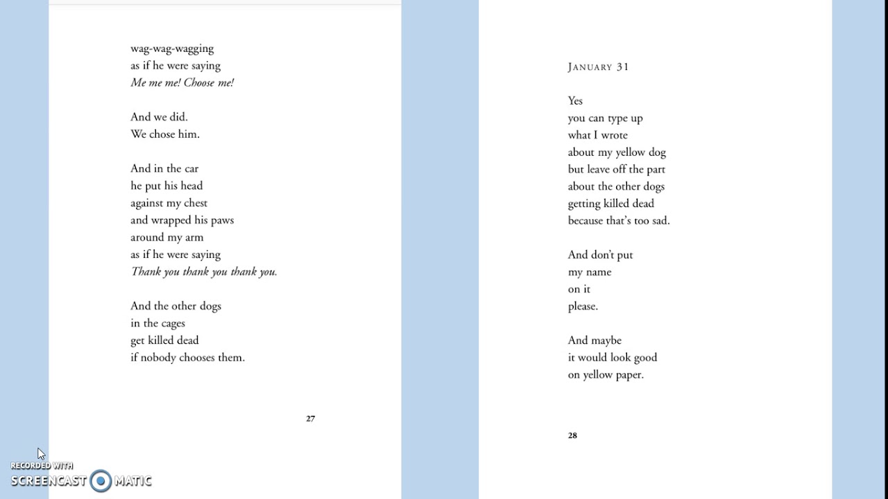 Love That Dog pages 25-30