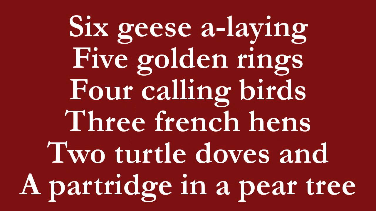 12 Days Of Christmas Lyrics