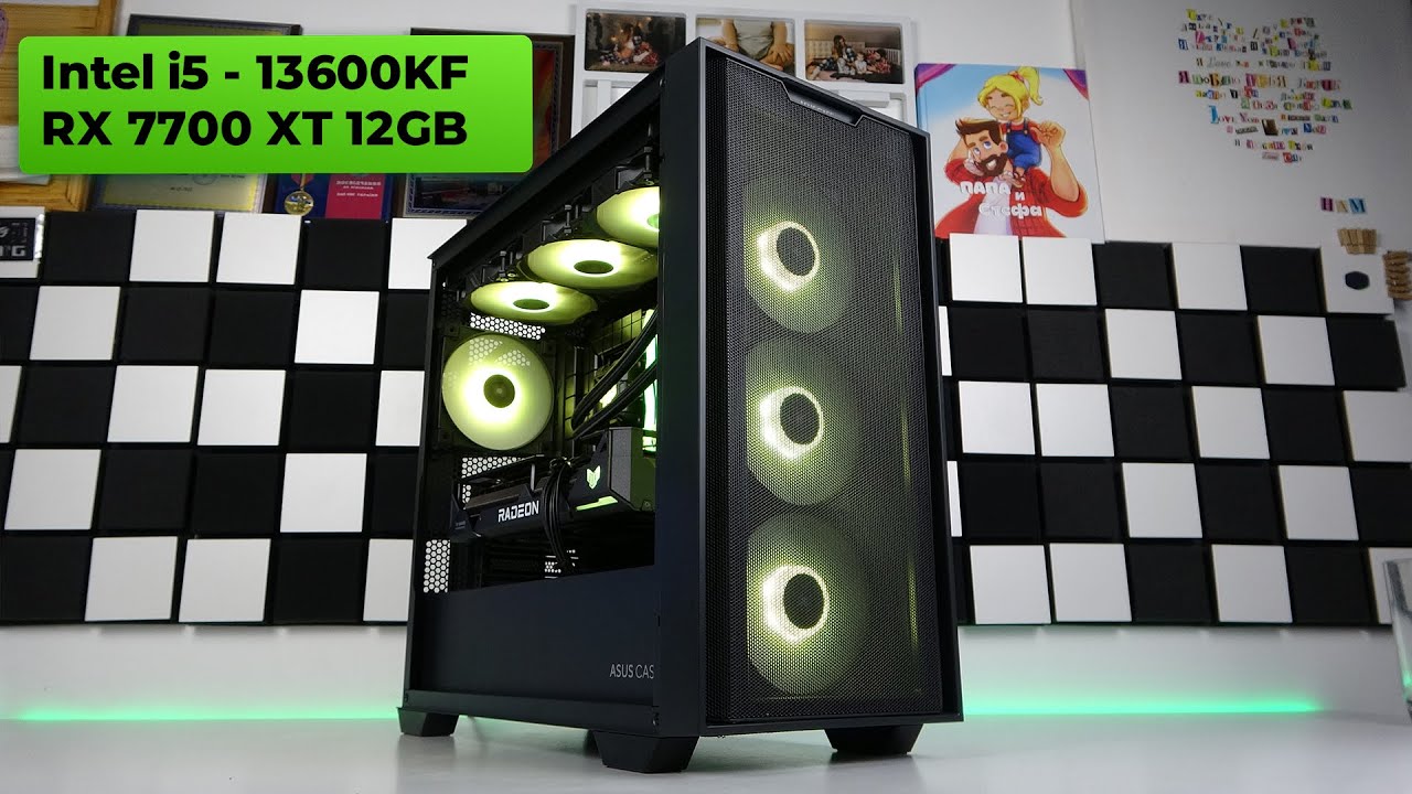 Intel i5-13600KF + RX 7700 XT 👽 Built a PC without cables ASUS