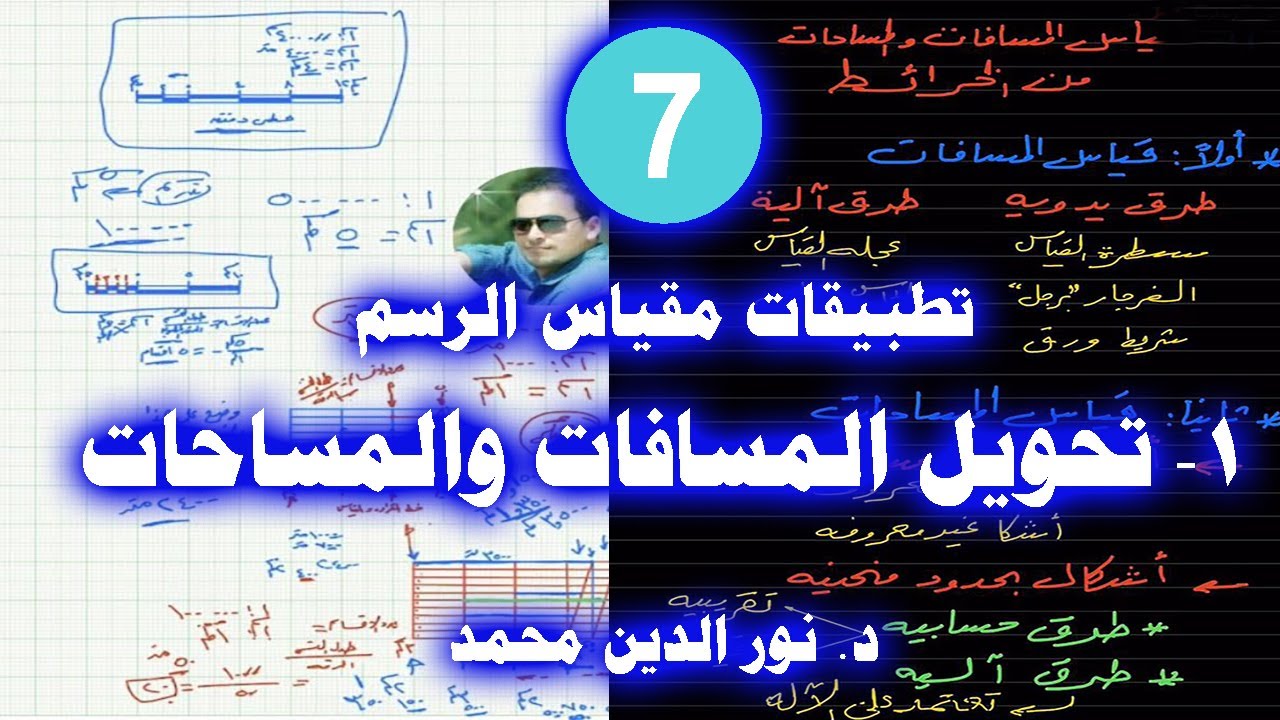 7- تطبيقات مقياس الرسم: تحويل المسافات والمساحات