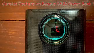 Interesting feature in Baseus 65W Power Bank