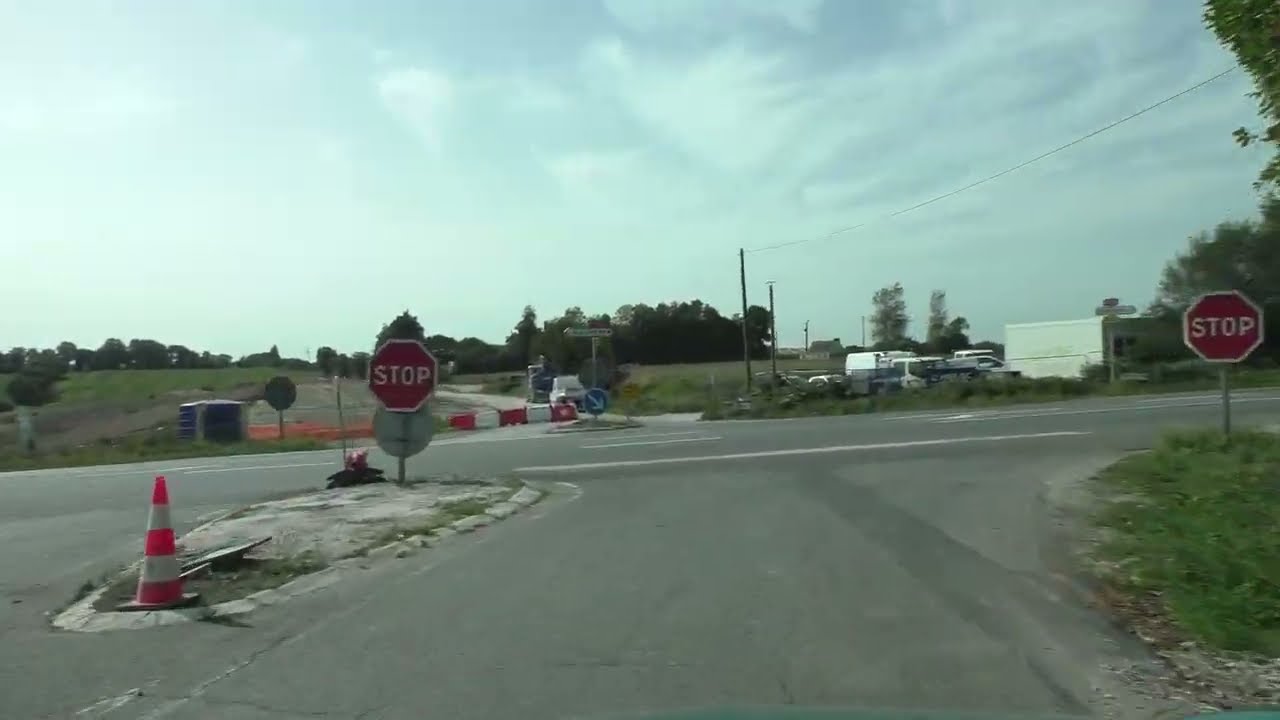 Driving On The D87 From 22110 Kergrist Moëlou To Kermabjean 22110 Glomel, France 6th September 2023