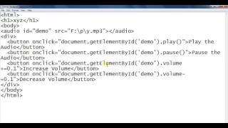 html tutorials audio buttons create using html