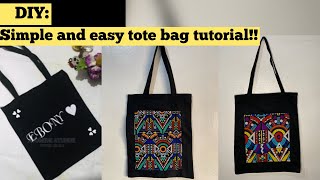 How to make tote bag || fast,easy and simple tote bag || vivian alpha