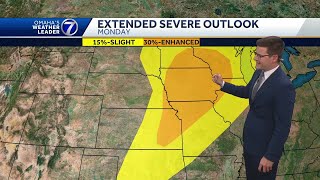 Drying out, cooling down Friday, severe potential early next week in Omaha area
