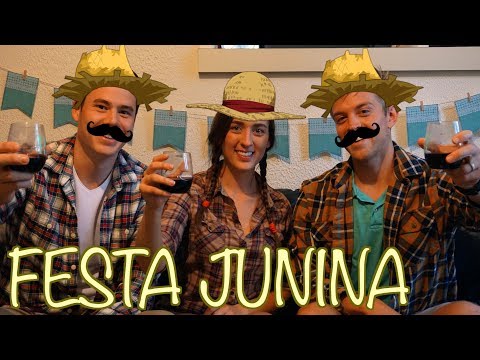 Gringos provam comida de festa junina
