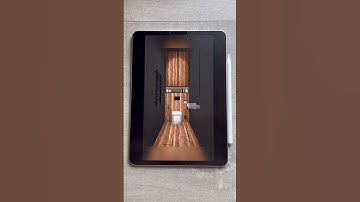 Sketch of restroom. Interior Sketch. iPad and Procreate app