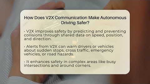 How Does V2X Communication Make Autonomous Driving Safer? - Talking Tech Trends